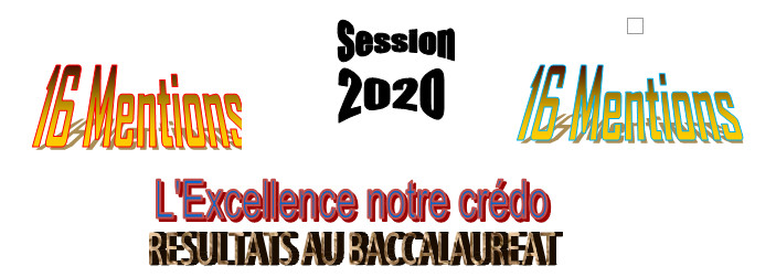 MENTION BAC 2019-2020